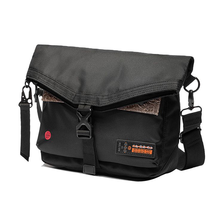 Li Ning CF Adjustable Shoulder Strap Fabric Crossbody Bag Unisex bags Black ABDS625-4 Black