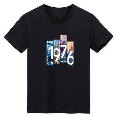 T-shirt d'été à manches courtes pour homme T-shirt en coton à manches courtes pour homme Imprimé Commerce T-shirt pour homme