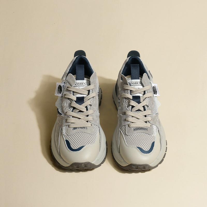 Модные ретро женские кроссовки на платформе Zapatillas серые спортивные туфли для женщин — фото 4