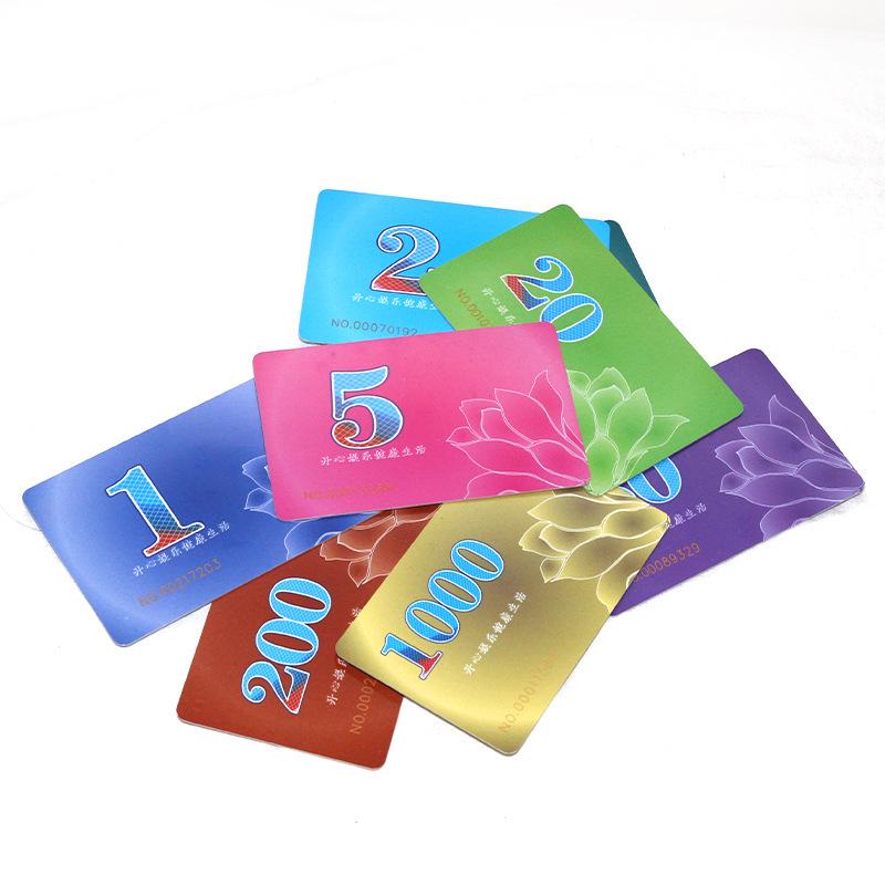Chip Coin Card: Waterproof PVC Casino & Mahjong Voucher Chip
