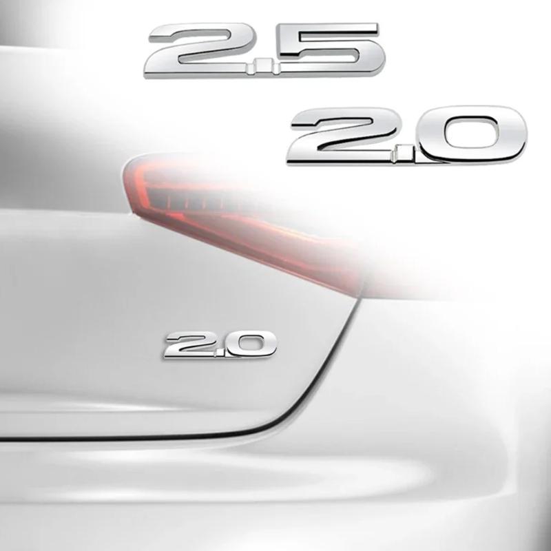 Auto Emblem Plakette Aufkleber 3D ABS 2.0 2.5 Geformter Aufkleber Kotflügel Emblem Heckklappe Plakette Aufkleber Auto Zubehör