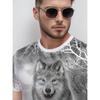 Men's Clothing 3D Wolf Print Summer Man Clothes O-Neck Men's Short Sleeve T-Shirt Loose Men's Funny T-Shirts