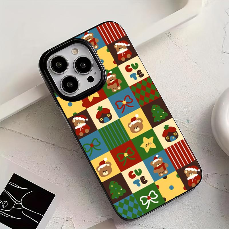 Cartoon Christmas Pattern Phone Case For iPhone 11 12 13 14 15 16 17 Pro Max 16E 17Air X XR XS Max 7 8 Plus Shockproof Cover iPhone 14
