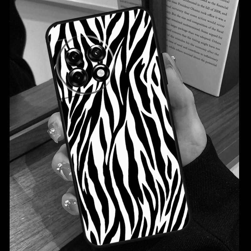 Zebra Skin Case For OnePlus Nord 5 CE 2 3 4 Lite N20 N30 OnePlus 15 R 13R 12R 10T 13T 10 11 12 13 Cover