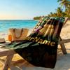 Masha Bear Customize Your Name Beach Towel Super Soft Microfiber Quickdry Fabric
