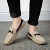 Fashion Summer Men's Suede Loafers Comfortable Man Flats Casual Mens Shoes Men Breathable Slip-On Soft Leather Driving Shoes for Men