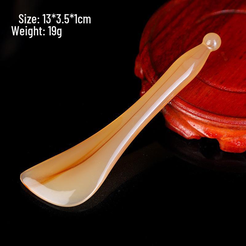 Buffalo Horn Gua Sha Board – Acupoint Scraper for Full Body and Face Meridian Massage in Beauty Salons