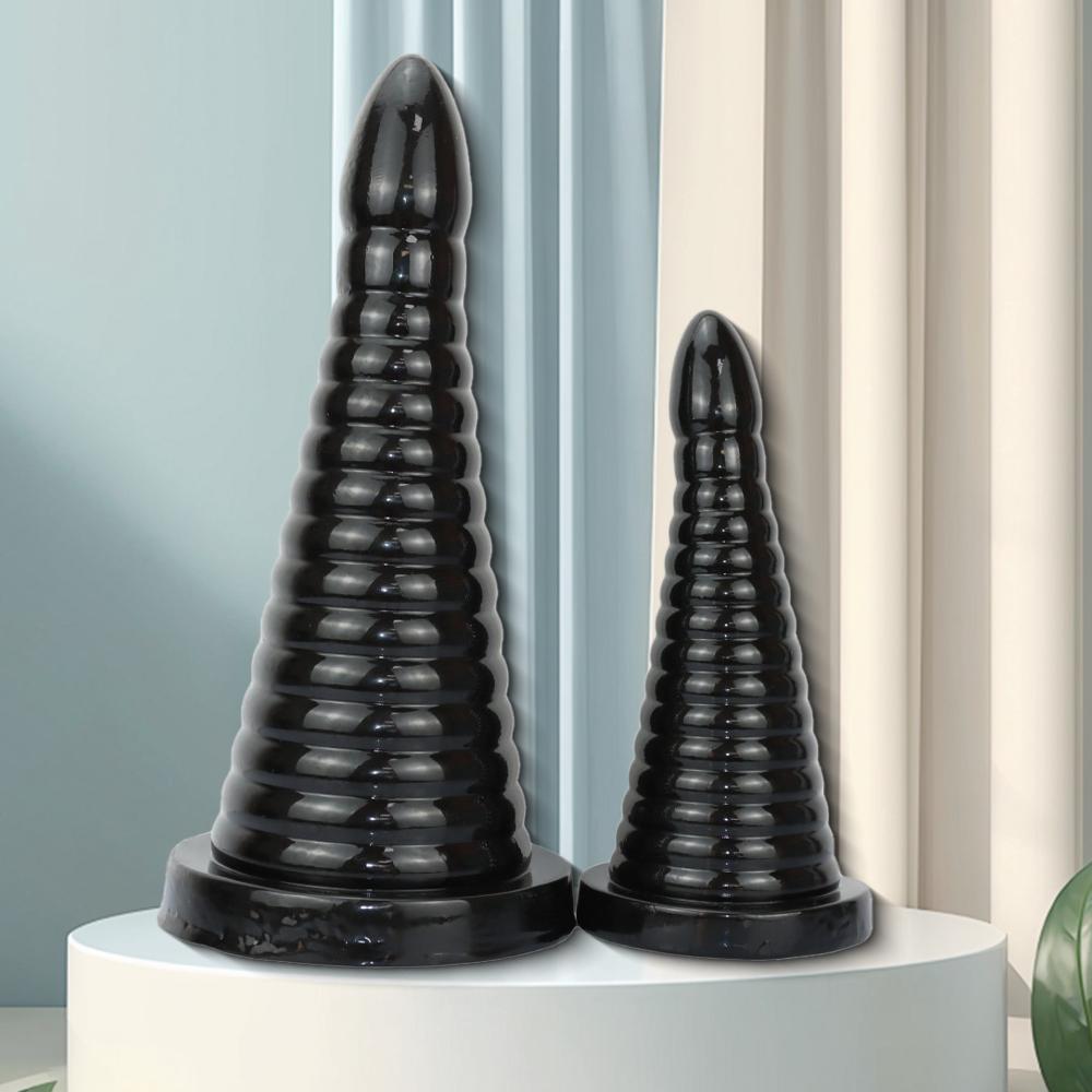 S/L Pagoda Jumbo Suction Cup Large Anal Plug, Oversized Threaded Anal Plug Bead Anal Expander Female Masturbator Adult 18+