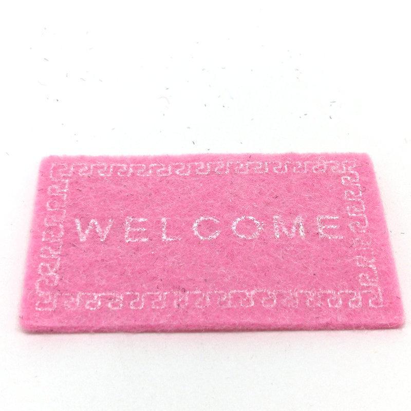 

Миниатюрный ковер ДОБРО ПОЖАЛОВАТЬ, черный коврик для кукольного домика, аксессуары для дома, коврики для дома в масштабе 1:12