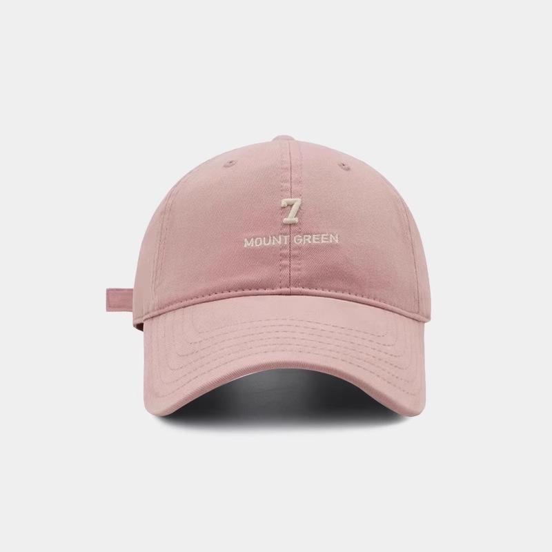 Korean-Style Embroidered Baseball Cap for Women - Wide Brim, Face-Slimming, Plus Size, Deep Sunshade Duckbill Hat
