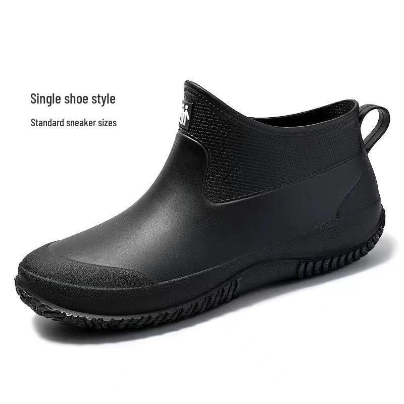 

Мужские нескользящие низкие резиновые сапоги 2023 года - Водонепроницаемая обувь для мытья машины и использования на кухне 45