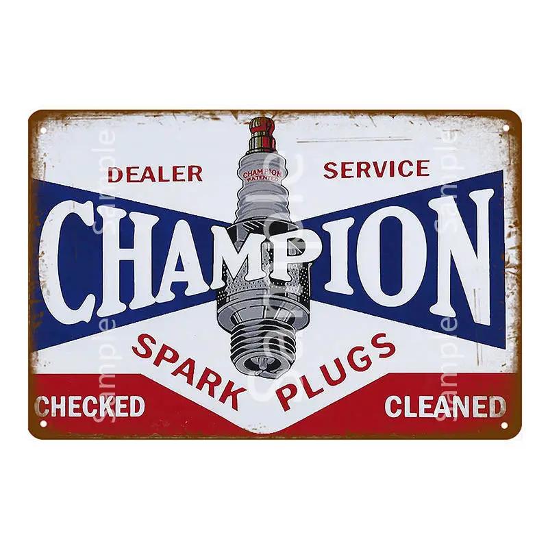 Vintage Gulf ESSO Mobil Racing Metal Tin Sign Wadhams Gasolines Motor Oil Garage Service Wall Decor Art Poster Wall Plaque YL055