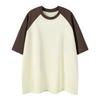 Pure Cotton Multicolored Heavy-duty Couple T-shirt with Shoulder Sleeves for Short-sleeved Women