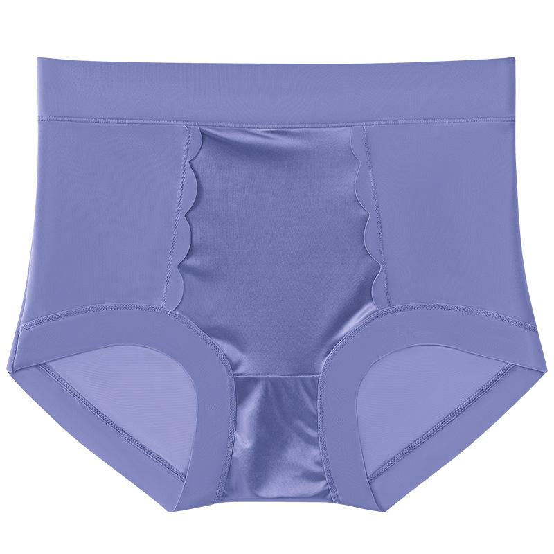 Plussize Ladies Summer Light Ice Silk No Trace Breathable Soft Comfortable High Waist Briefs