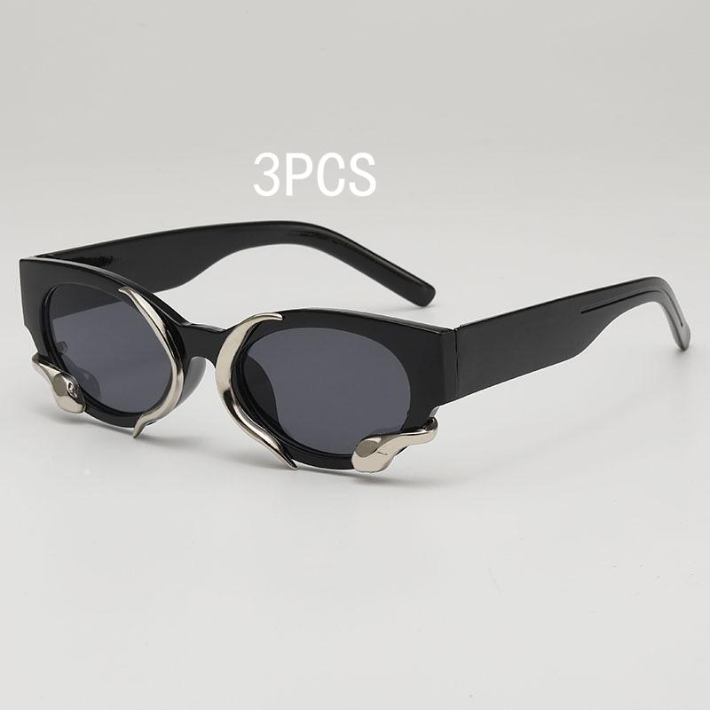 1pc Retro Small Frame Three-Dimensional Snake Y2k Spicy Girl Personality Street Po Trend Men And Women'S Sunglasses Shades