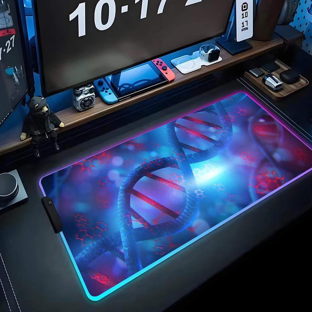 Gene Mouse Pad RGB Gaming Mousepad Big LED Pad PC Desk Mat Luminous Mouse Pad Large Keyboard Mats Table Rug With Backlit