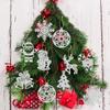 8Pcs/set Christmas Tree Decoration Hanging Ornaments Tree Snowman Reindeer Santa Snowflake Ornaments for New Year Winter Party