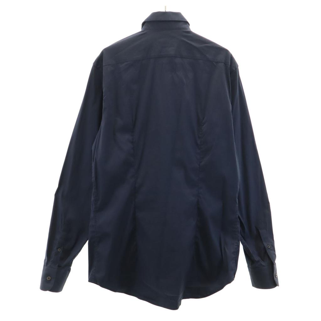 PRADA made in Italy Long sleeve shirt 40 Navy stretch Men's Used