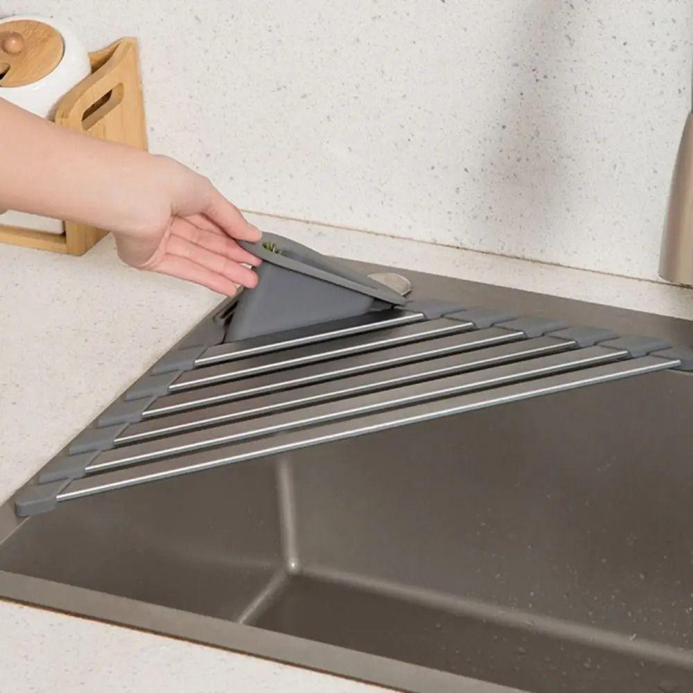 Triangular Storage Rack Organizer Wear-resistant Water Filter Durable Sink Storage Rack  Kitchen