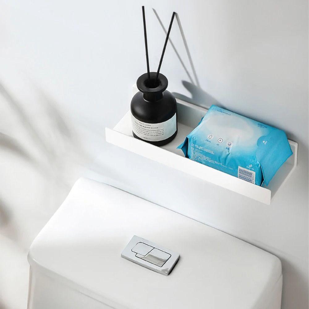 ABS Bathroom Shelf Self Adhesive Wall Organizer Durable Shower Storage Rack  Kitchen Bathroom