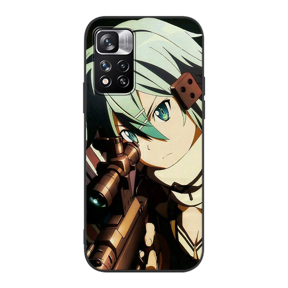 Sword Art Online 3 Alicization Case for Xiaomi Redmi Note 9S 9 8 10 11 Pro 9C 9A 7 8T 7A 8A 6A 6 10S Black Soft Cell Phone Cover