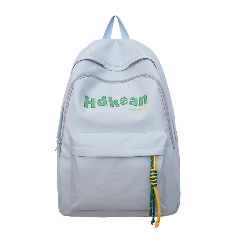 

Autumn and Winter New High-Value Fresh Style Letter Backpack for Female Primary and Secondary School Students Casual Double Shoulder Bag Small(30*16*34cm) синий