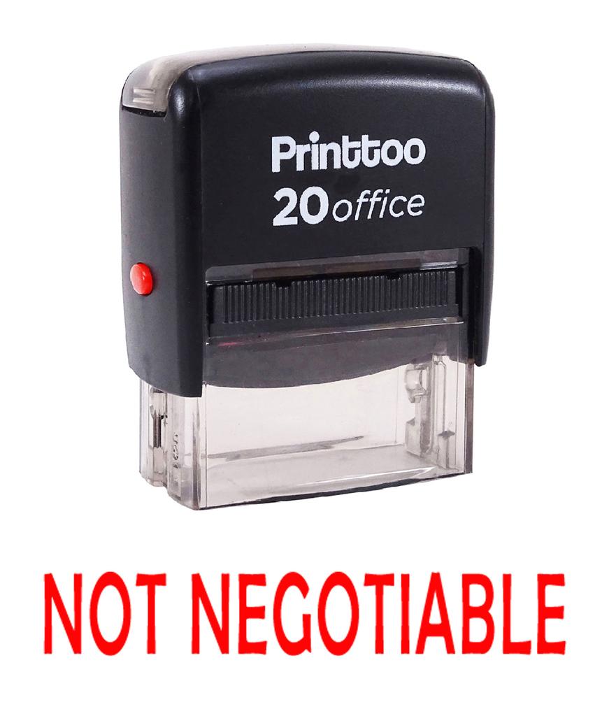 Printtoo NOT NEGOTIABLE Self Inking Rubber Stamp Office Stationary Custom