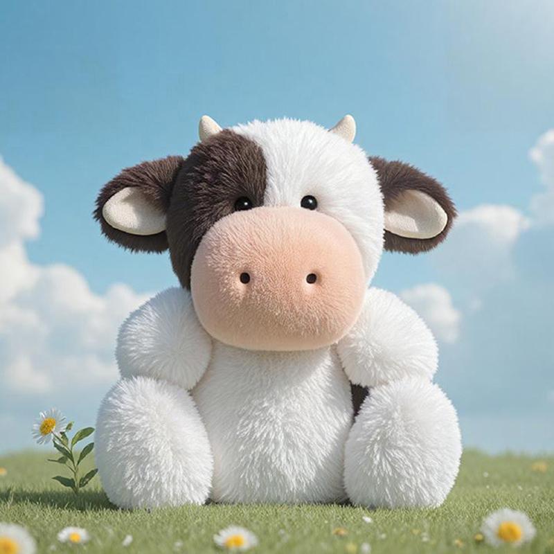 1 Piece Cute Elephant Pillow Cartoon Stuffed Animal Doll Kawaii Milk Cow Stuffed Animal Doll Toy Kids Appease Toys Birthday Gift