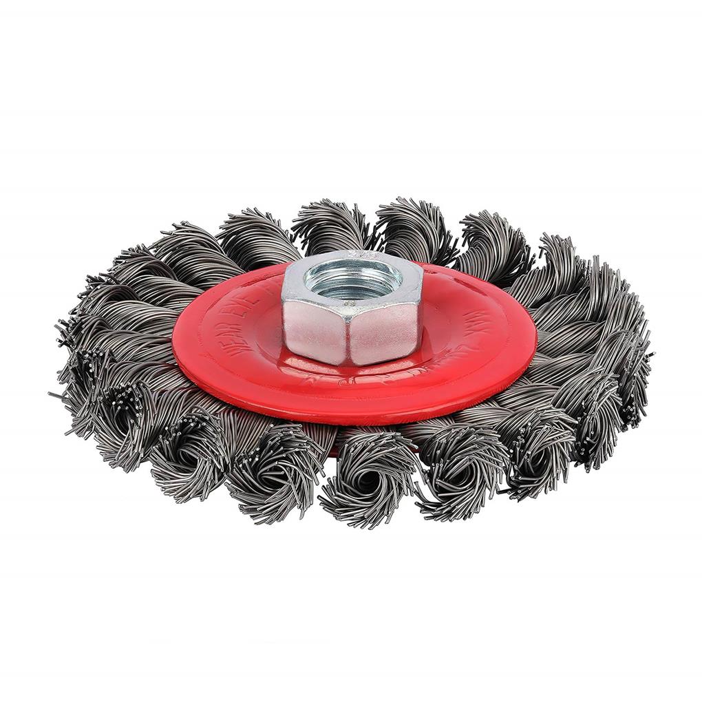 Gezopfte Drahtbürste Gewindeaufnahme Knoten Tragbare Winkelschleifer-Zopfbürsten Rostentfernungswerkzeuge für Außen