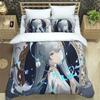 3D Anime Genshin Impact Bedding Set Duvet Cover Bed Set Quilt Cover Pillowcase Comforter King Queen Size Boys Adult Bedding Set