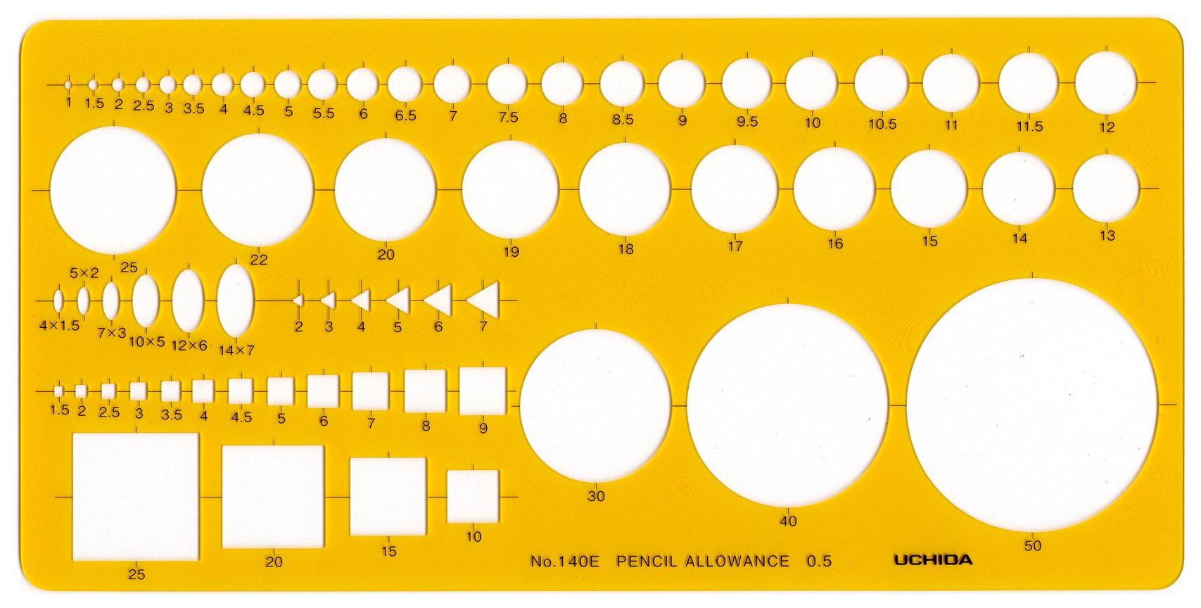 

Uchida Template Ruler for architects and test takers No.140E 012-0014