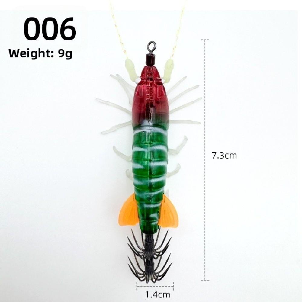 Horizontal Squid Jig Luminous Artificial Calamar Wobbler Sea Fishing Lures Cuttlefish Fishing