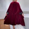 Women's Long Velvet Bathrobe Sexy Nightgown Hot Sale Loungewear