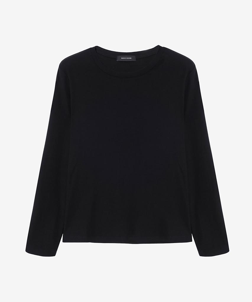 BASIC HOUSE [2Pack] Women'S Regular Fit Crew Neck Long Sleeve T-Shirt 2 Pack (4 Colors) Lzts3215S2