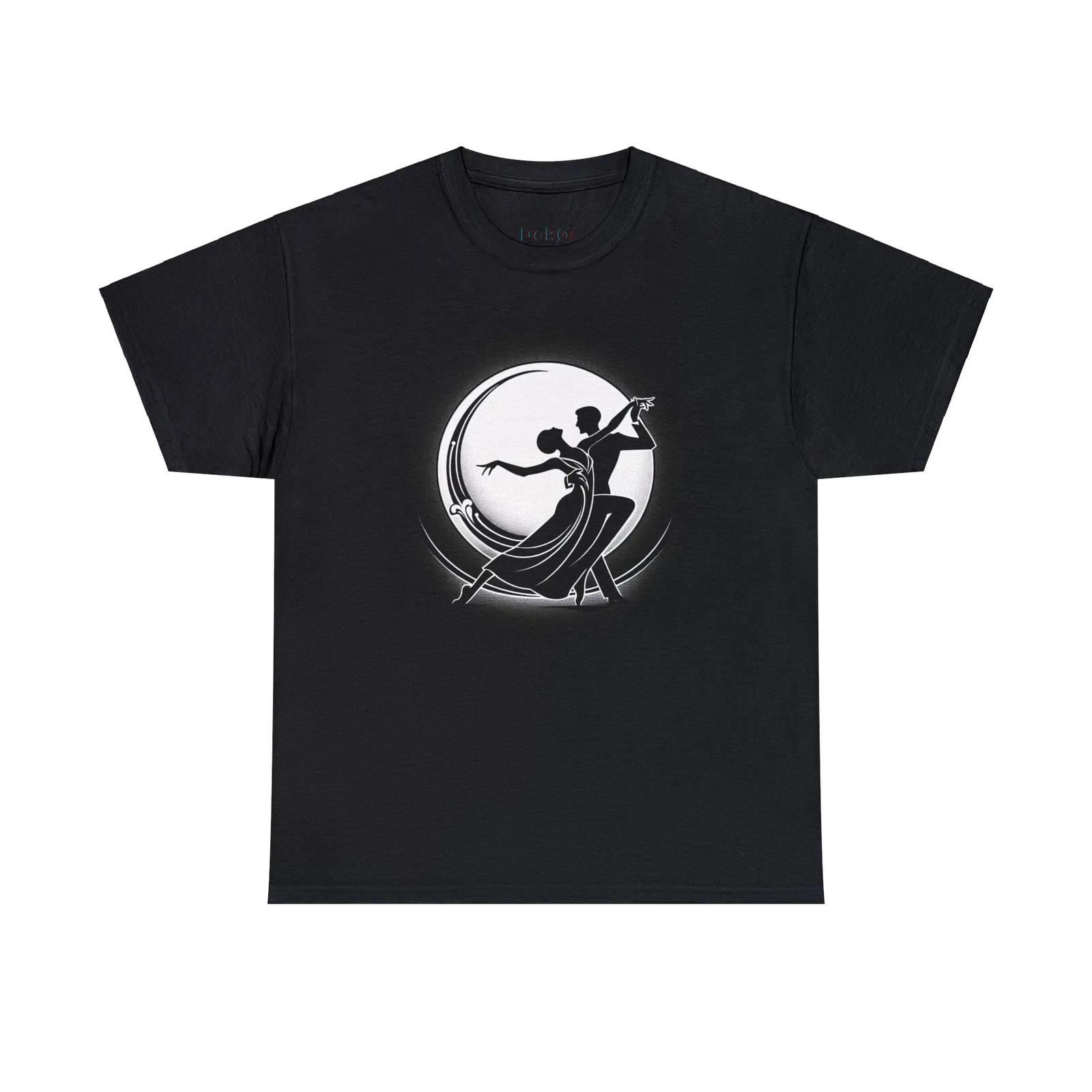 Unisex Adult T Shirt Designer Art Deco Ballroom Dance Silhouette Moonlight 4XL