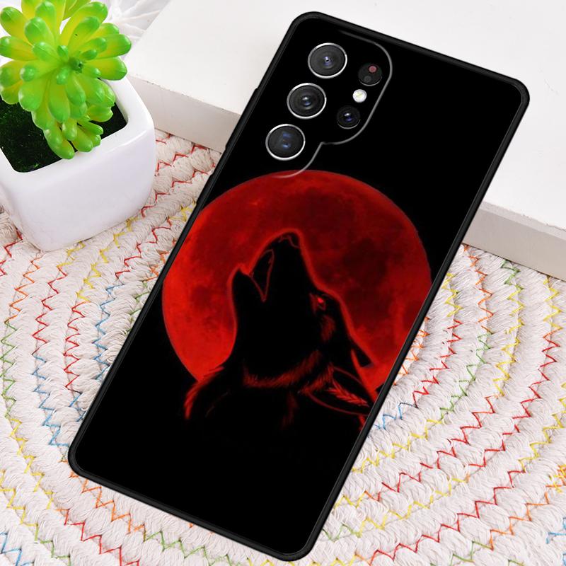 Wolf Moon Howl TPU Phone Case For Samsung Galaxy note 10 pro S26 S25 S24 S23 S22 Ultra Plus S21 FE S20 Shockproof Cover