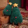 Christmas Tree & Gingerbread Man Plush Cushion - Festive Holiday Decoration