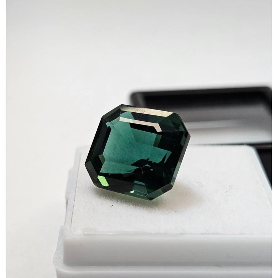 8+ Ct Green Color Tourmaline & Stud Making Asscher Cut Fabulous Loose Gemstone