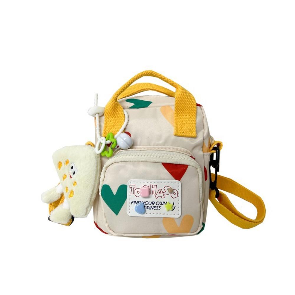 Cartoon Crossbody Shoulder Bag Love Heart Printed Children Messenger Bag  Streetwear