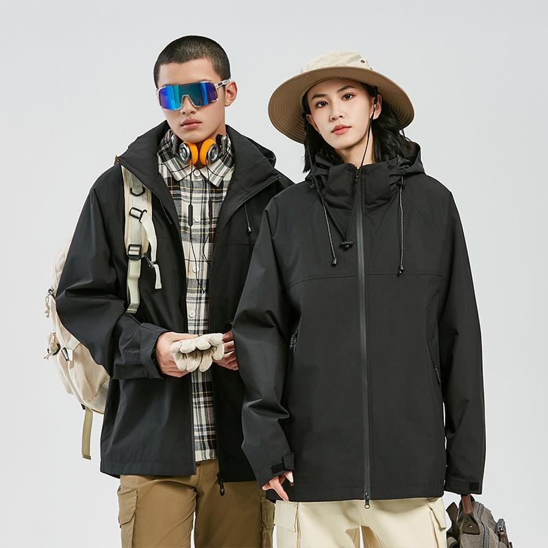 Outdoor Jacket Men's and Women's Autumn New Trend Fashion Hooded Windproof Waterproof Jacket Couple Mountaineering Suit