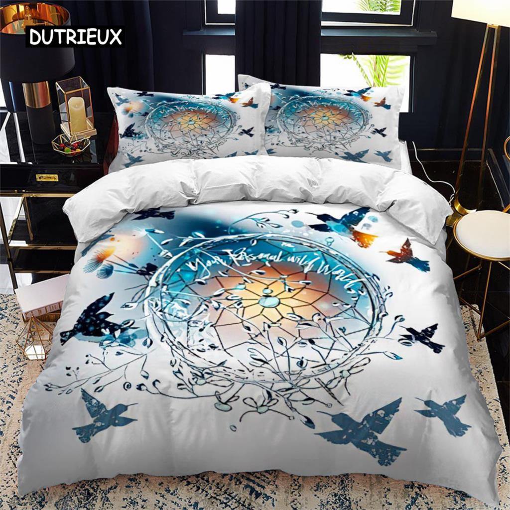 Set husă de plapumă Vânător de vise național Queen King Twin Full Size Husă plapumă Set de lenjerie de pat negru Husă de pilotă simplă din poliester