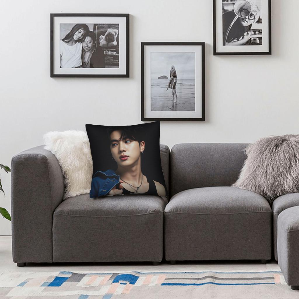 Korean Kpop Style Jinjinjin Cool Boy Pillow Case Retro Trendy Pillow Cover Comfy Pillowcases For Living Room Chair