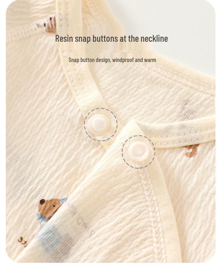 Newborn Baby Cotton Butterfly Romper Pajamas - Summer Thin Monk Suit