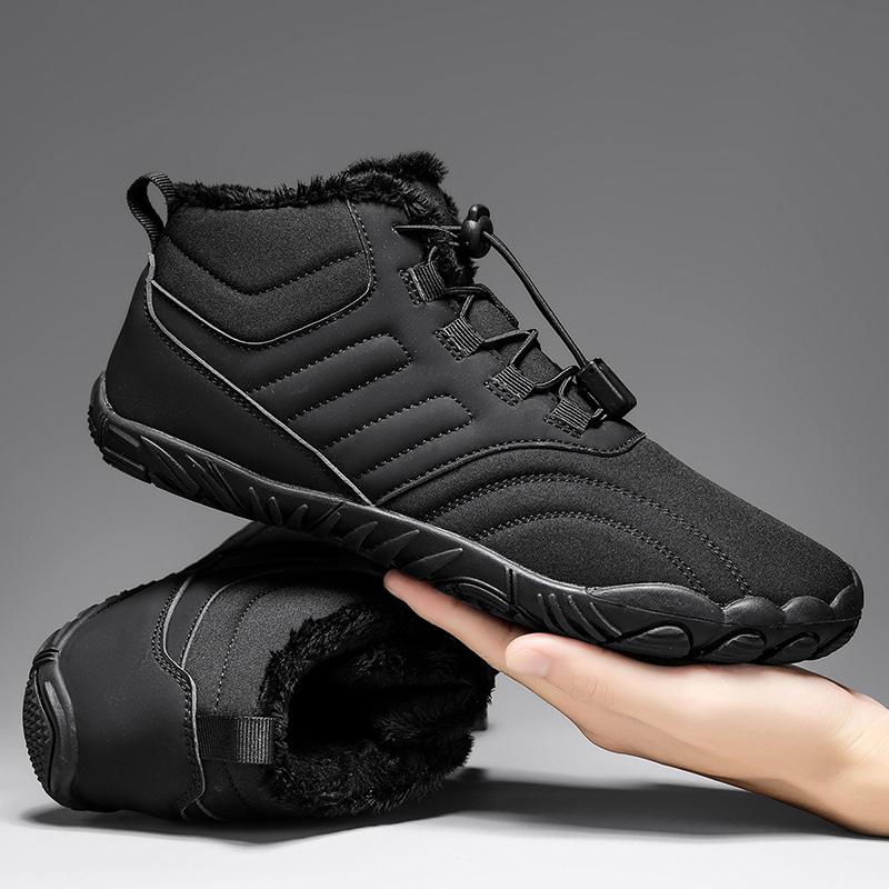 Unisex Winter Boots Men Women Waterproof Snow Cotton Boots Women Sneaker Men Barefoot Warm Fur Anti Slip Trekking Hiking Shoes