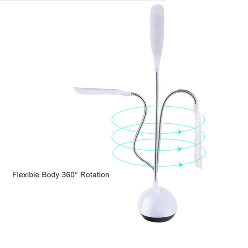 LED Table Lamp Table Lamp Folding Reading Lamp AA Dimmer Battery Powered Bl