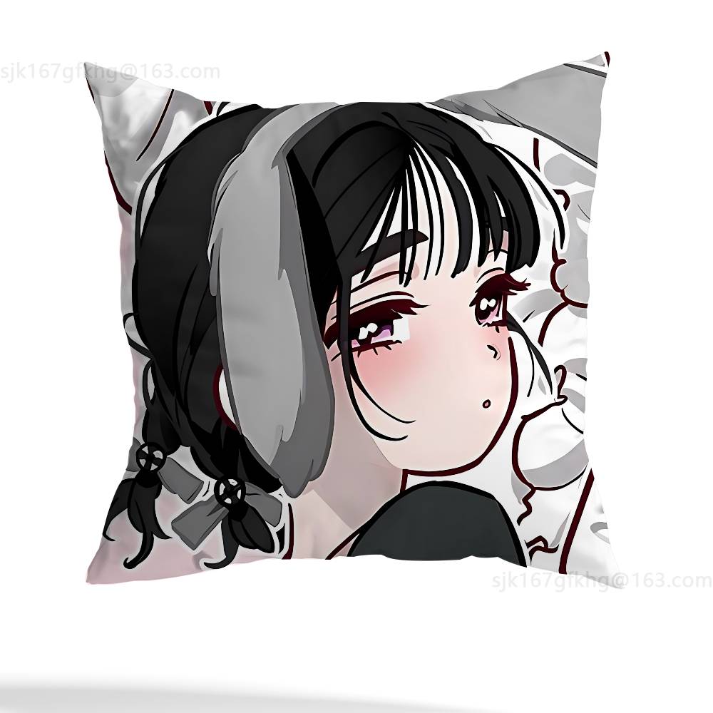 Cartoon Cute Girl Sua pillowcase casual style decoration, suitable for home decoration (excluding pillow core)