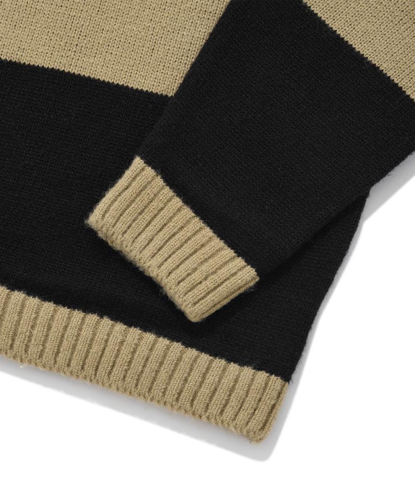 VISION STREETWEAR Vsw Washable Stripe Polo Knit Beige