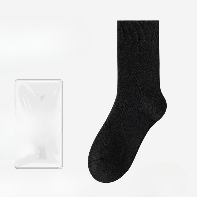 Female Spring and Autumn New Pure Color All Build Deodorant Hair Circle Household Floor In The Tube Cotton Socks