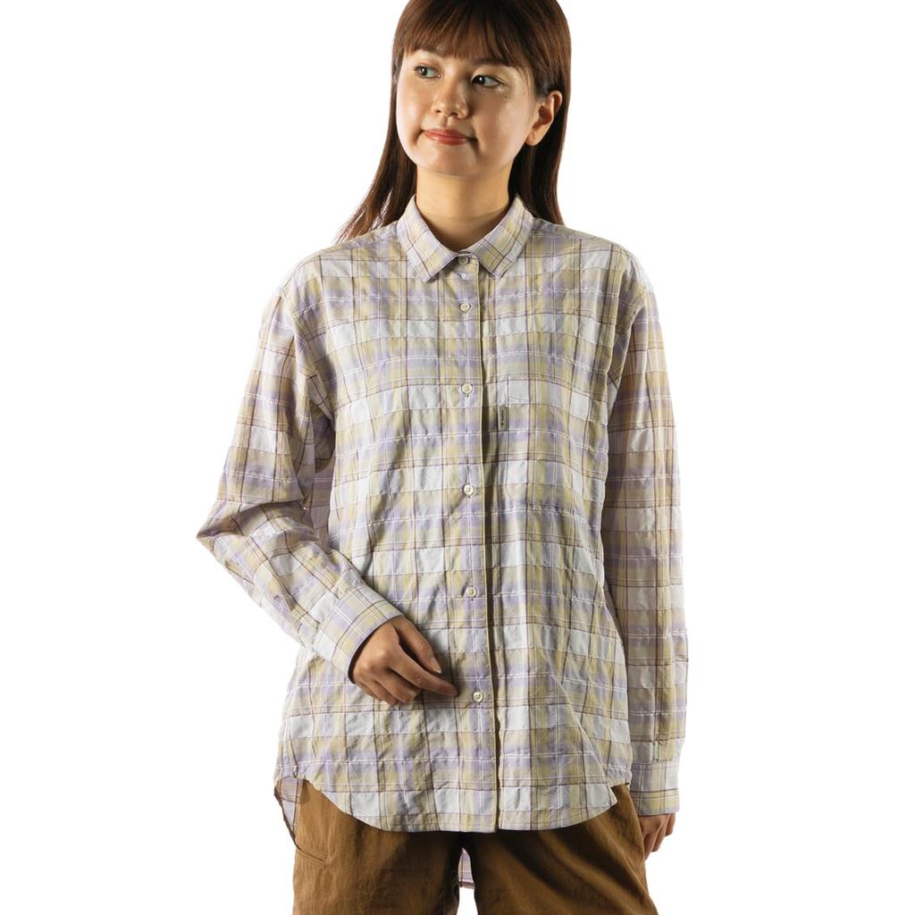 Foxfire 8212256 Surface Check Size L [-3°C] [Heat-Shielding] [Sweat-Wicking] [Quick-Drying] [UV Protection] [Kokageshield] C-Shield Shirt, Women's,