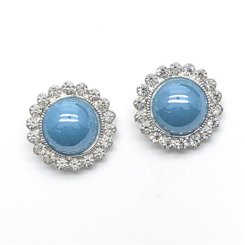 50pcs Fashionable Pillow-like Buttons Large Pearl 18/20/23mm Metal Shank Buttons Clothing DIY Accessories